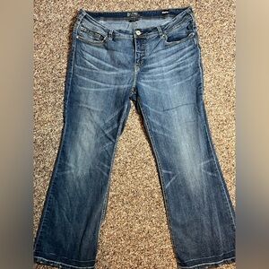 Silver Jeans Aiko Mid Rise Bootcut Dark Wash Stretch Denim Size 32